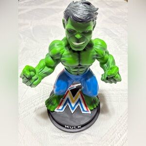 Collectors Marvel Hulk Bobble Head Miami Marlins NWT